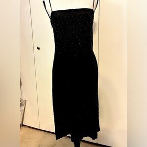 Brooks Brothers Classic, Little Black Beaded Evening Dress